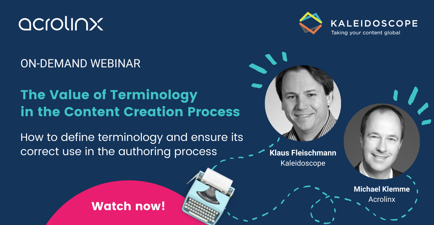 The Value of Terminology in the Content Creation Process webinar