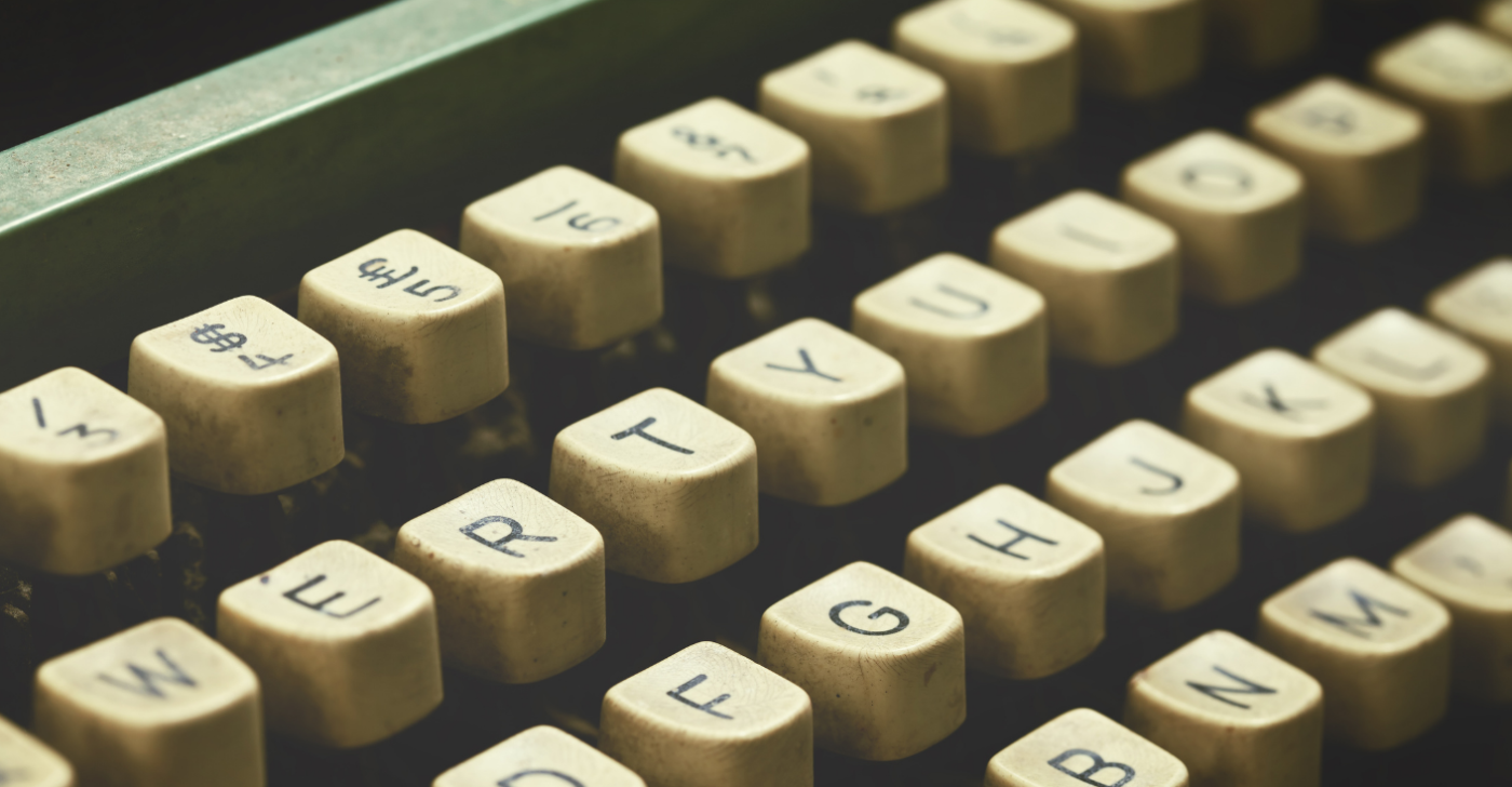 Photo of an old-fashioned computer keyboard