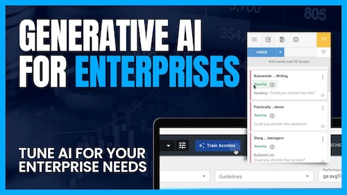 Acrolinx AI tuning and sidebar image for content