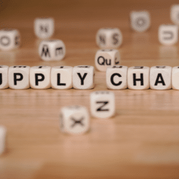 Content supply chain management spelled in scrabble letters