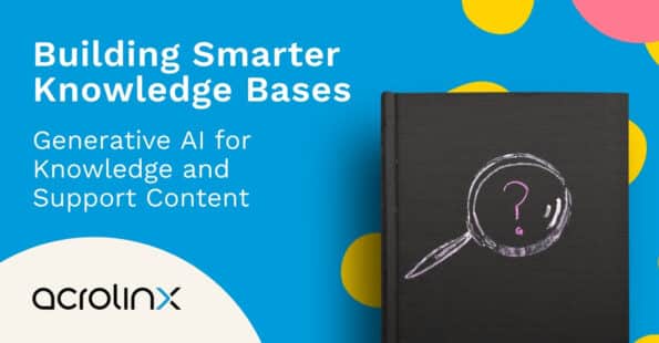 Decorative banner saying "Building Smarter Knowledge Bases: Generative AI for Knowledge and Support Content".