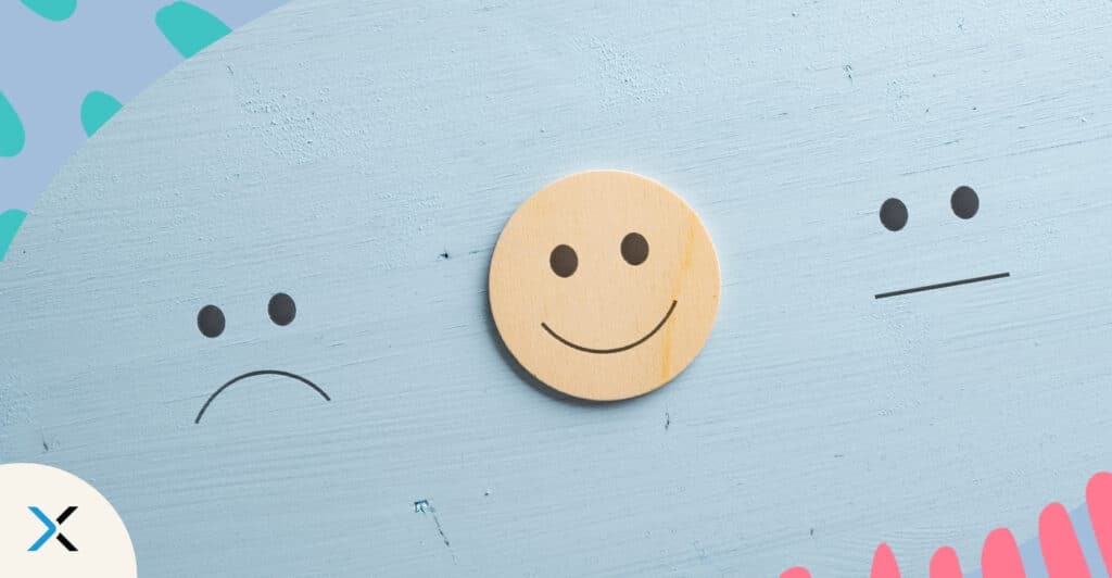 Ein freundlich blickender Smiley symbolisiert gute Textqualität, die Sie erreichen wollen, wenn Sie die Textqualität prüfen.