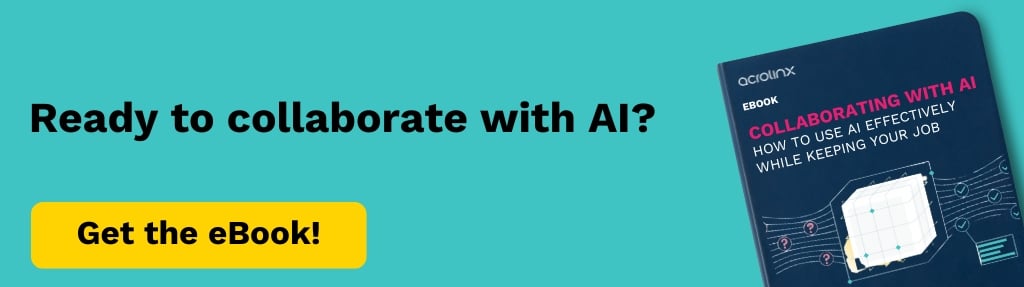 Promotional banner linking to the eBook "Collaborating with AI".