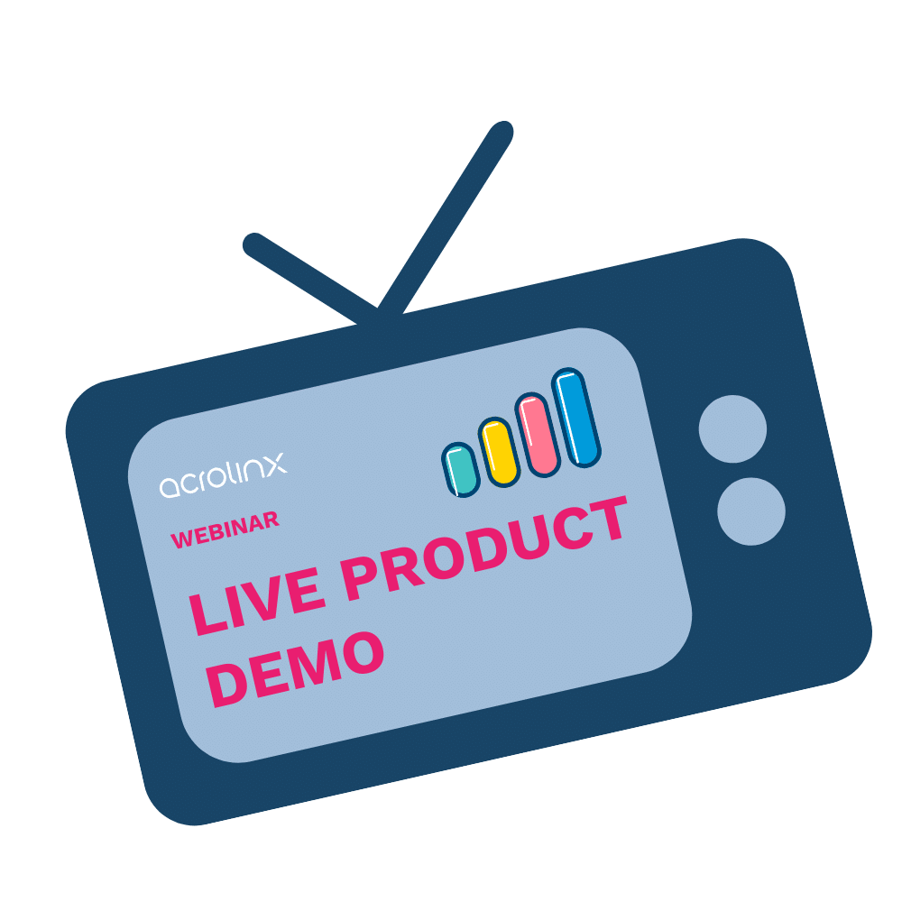 Graphic hinting at the biweekly product demo webinar.