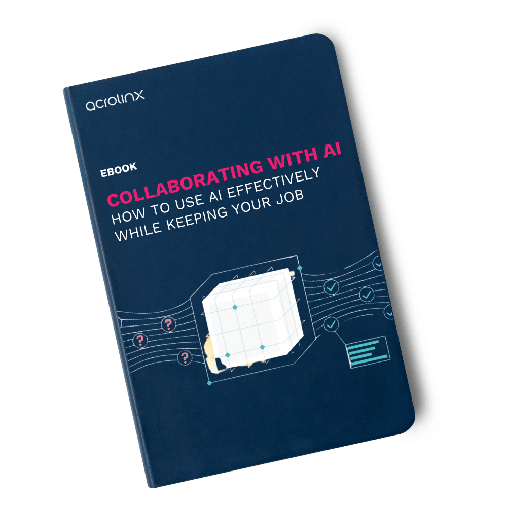 Dark book cover displaying the Collaborate with AI eBook.