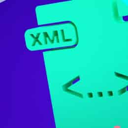 A graphic representation of an XML document symbolizes DITA content.