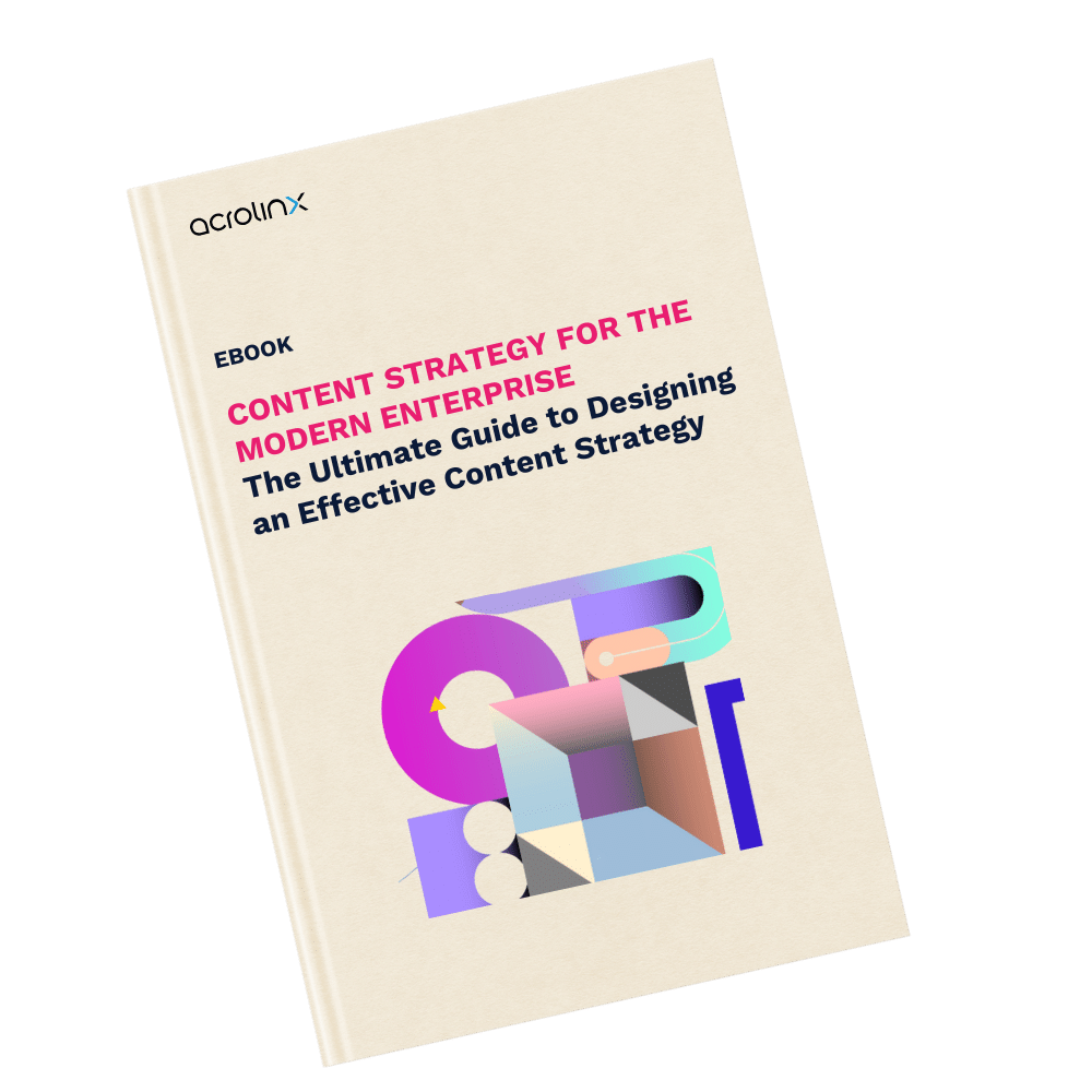 Cream book cover for the Content Strategy eBook.