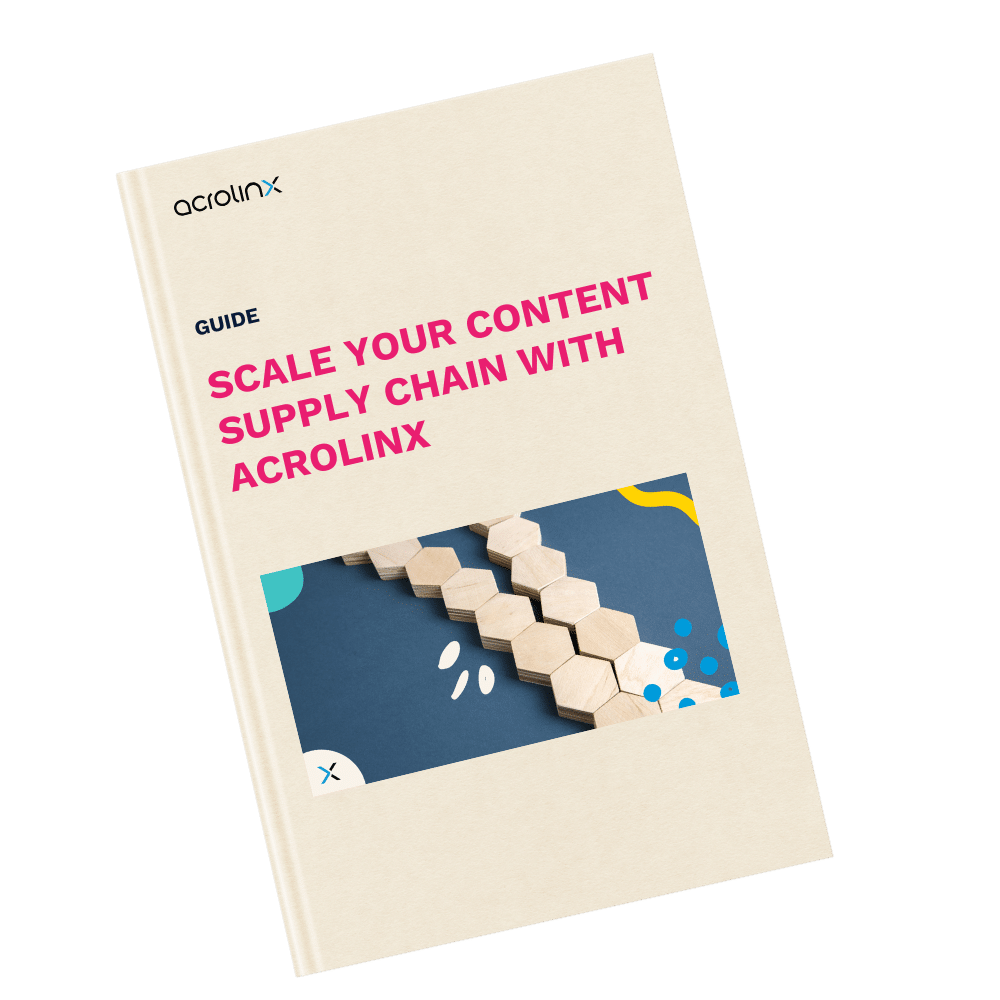 Cream book cover for the Content Supply Chain guide.