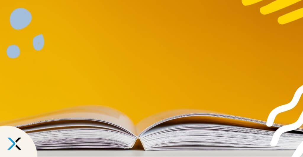 A yellow book symbolizes knowledge centered support content.